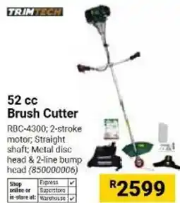 Builders Warehouse TRIMTECH 52 cc Brush Cutter offer