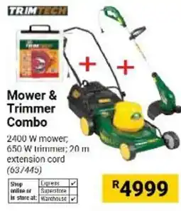 Builders Warehouse TrimTech Mower & Trimmer Combo offer