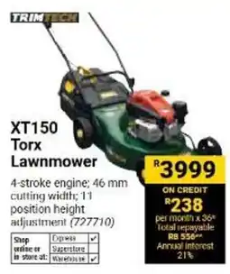 Builders Warehouse TrimTech XT150 Torx Lawnmower offer