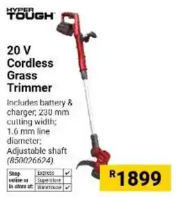Builders Warehouse Hyper Tough 20 V Cordless Grass Trimmer offer