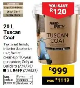 Builders Warehouse Fired Earth Tuscan Coat offer