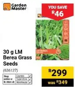 Builders Warehouse Garden Master Berea Grass Seeds offer
