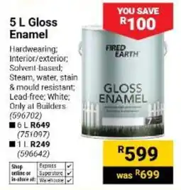 Builders Warehouse Fired Earth Gloss Enamel offer