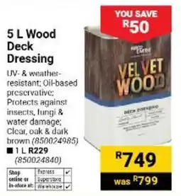 Builders Warehouse Velvet Wood Wood Deck Dressing offer