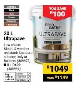 Builders Warehouse Fired Earth Ultrapave offer