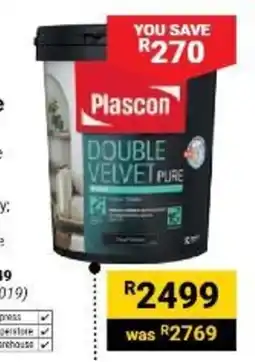 Builders Warehouse Plascon Double Velvet Pure offer