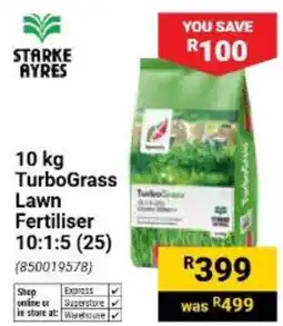 Builders Warehouse Starke Ayres TurboGrass Lawn Fertiliser offer