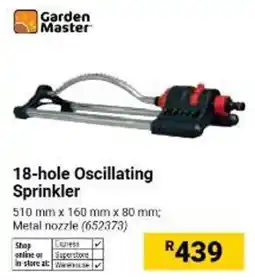 Builders Warehouse Garden Master 18-hole Oscillating Sprinkler offer