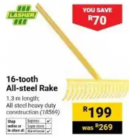 Builders Warehouse Lasher 16-tooth All-steel Rake offer