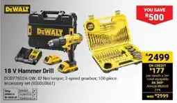 Builders Warehouse DEWALT 18 V Hammer Drill offer