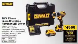 Builders Warehouse DEWALT 18 V 13 mm Li-ion Brushless Hammer Drill Driver offer