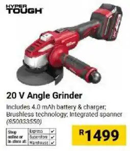 Builders Warehouse Hyper Tough 20 V Angle Grinder offer