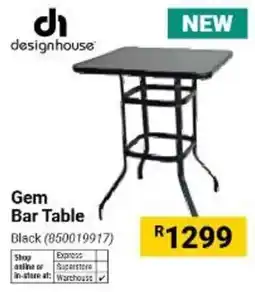 Builders Warehouse designhouse Gem Bar Table offer