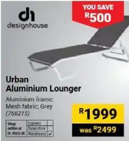 Builders Warehouse Urban Aluminium Lounger offer