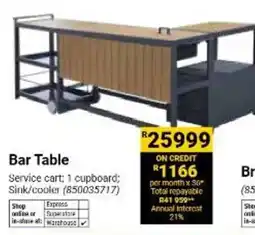 Builders Warehouse Bar Table offer