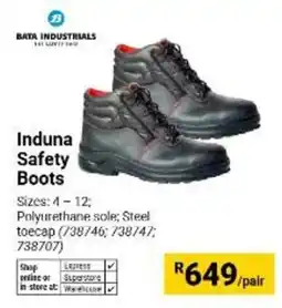 Builders Warehouse Induna Safety Boots offer