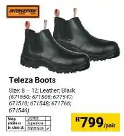 Builders Warehouse Interceptor Teleza Boots offer