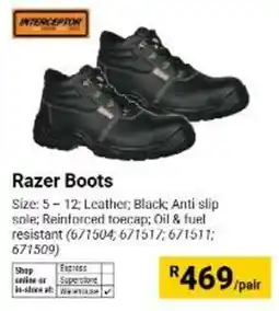 Builders Warehouse Interceptor Razer Boots offer