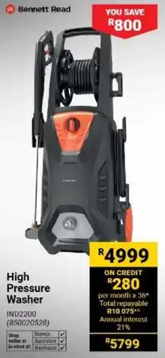 Builders Warehouse Bennett Read High Pressure Washer offer