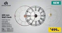 Builders Warehouse designhouse 600 mm Wall Clock offer