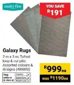Builders Warehouse multi-flor Galaxy Rugs Assorted offer