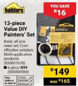 Builders Warehouse builders 13-piece Value DIY Painters' Set offer