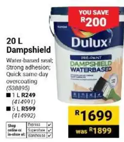 Builders Warehouse Dulux Dampshield offer
