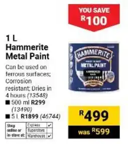 Builders Warehouse Hammerite Metal Paint offer
