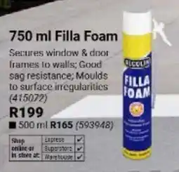 Builders Warehouse Alcolin Filla Foam offer