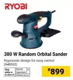 Builders Warehouse RYOBI 380 W Random Orbital Sander offer