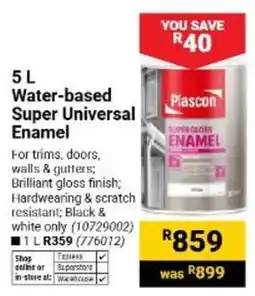 Builders Warehouse Plascon Super Gloss Enamel offer