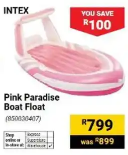 Builders Warehouse INTEX Pink Paradise Boat Float offer