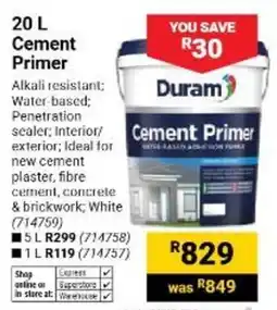 Builders Warehouse Duram Cement Primer offer