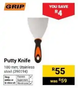 Builders Warehouse GRIP Putty Knife offer