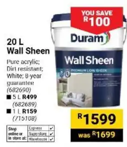 Builders Warehouse Duram Wall Sheen offer