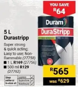 Builders Warehouse Duram DuraStripp offer