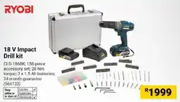 Builders Warehouse RYOBI 18 V Impact Drill kit offer
