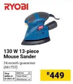 Builders Warehouse RYOBI 130 W 13-piece Mouse Sander offer