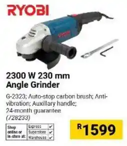 Builders Warehouse RYOBI 2300 W 230 mm Angle Grinder offer