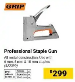 Builders Warehouse GRIP Professional Staple Gun offer