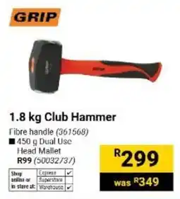 Builders Warehouse GRIP 1.8 kg Club Hammer offer