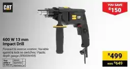 Builders Warehouse CAT 600 W 13 mm Impact Drill offer