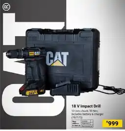 Builders Warehouse CAT 18 V Impact Drill offer