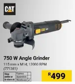 Builders Warehouse CAT 750 W Angle Grinder offer