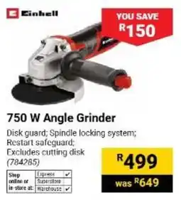 Builders Warehouse Einhell 750 W Angle Grinder offer