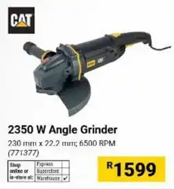 Builders Warehouse CAT 2350 W Angle Grinder offer