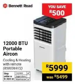 Builders Warehouse Bennett Read 12000 BTU Portable Aircon offer