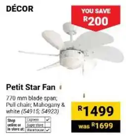 Builders Warehouse Petit Star Fan offer
