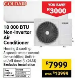 Builders Warehouse GOLDAIR 18 000 BTU Non-inverter Air Conditioner offer