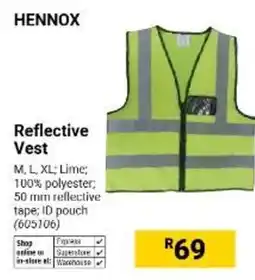 Builders Warehouse HENNOX Reflective Vest offer